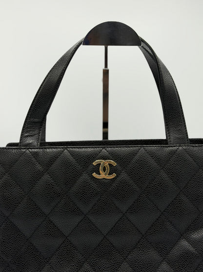 Vintage Chanel Coco Quilted Caviar GHW Handbag