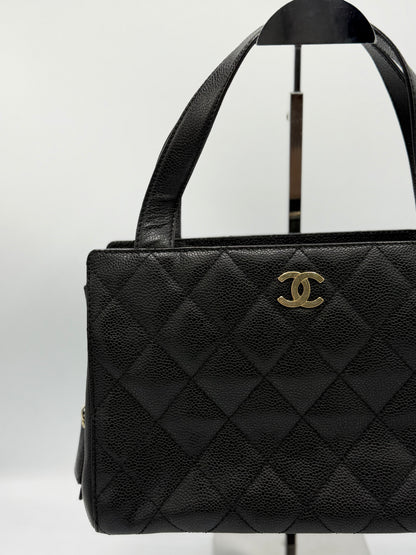 Vintage Chanel Coco Quilted Caviar GHW Handbag