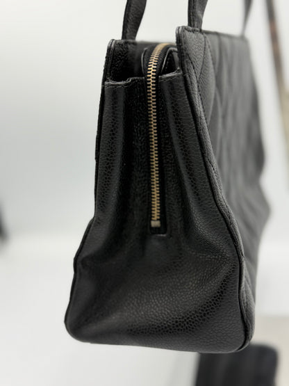 Vintage Chanel Coco Quilted Caviar GHW Handbag