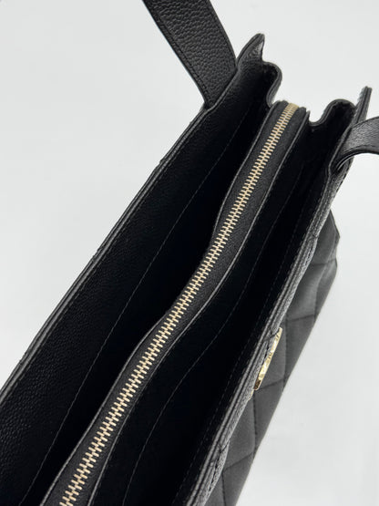 Vintage Chanel Coco Quilted Caviar GHW Handbag