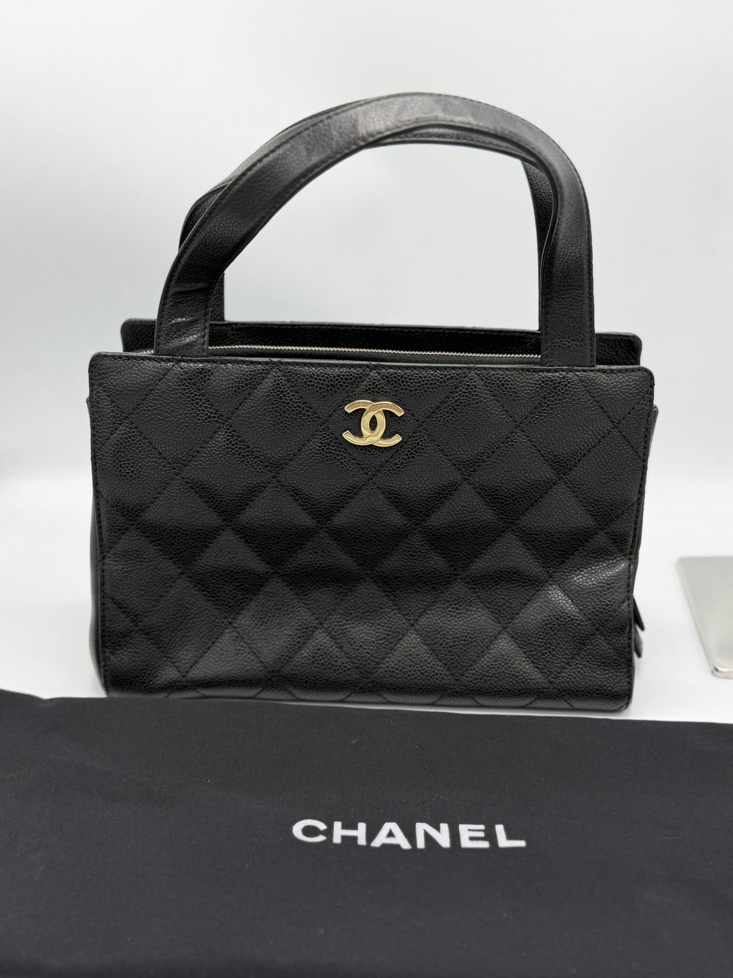 Vintage Chanel Coco Quilted Caviar GHW Handbag