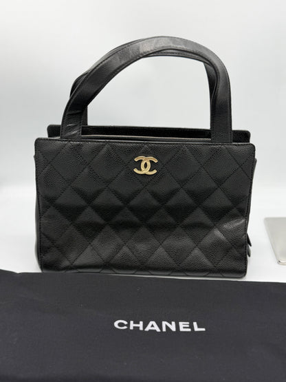 Vintage Chanel Coco Quilted Caviar GHW Handbag