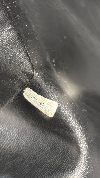 CHANEL 1995 VINTAGE PINK XL DUFFLE BOWLER LETTERED LOGO BAG