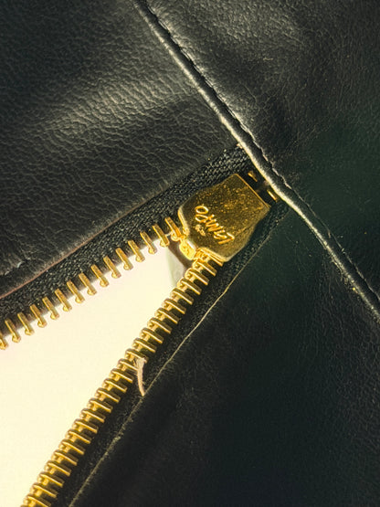 CHANEL 1995 VINTAGE PINK XL DUFFLE BOWLER LETTERED LOGO BAG