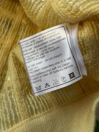 2008 Chanel Yellow Sequin Cashmere Cardigan