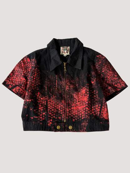 Archive Jean Paul Gaultier Painted Bubble Wrap Crop Jacket