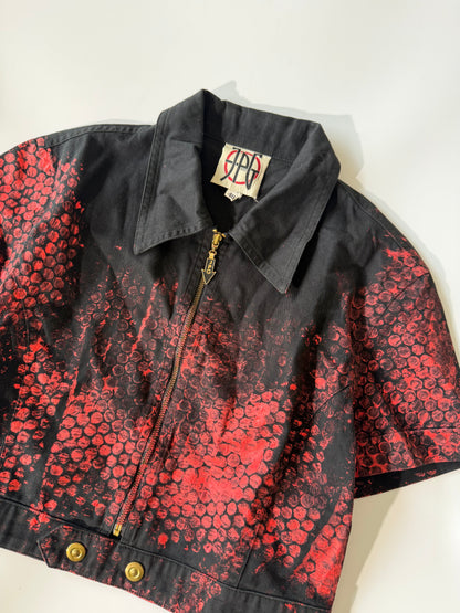 Archive Jean Paul Gaultier Painted Bubble Wrap Crop Jacket