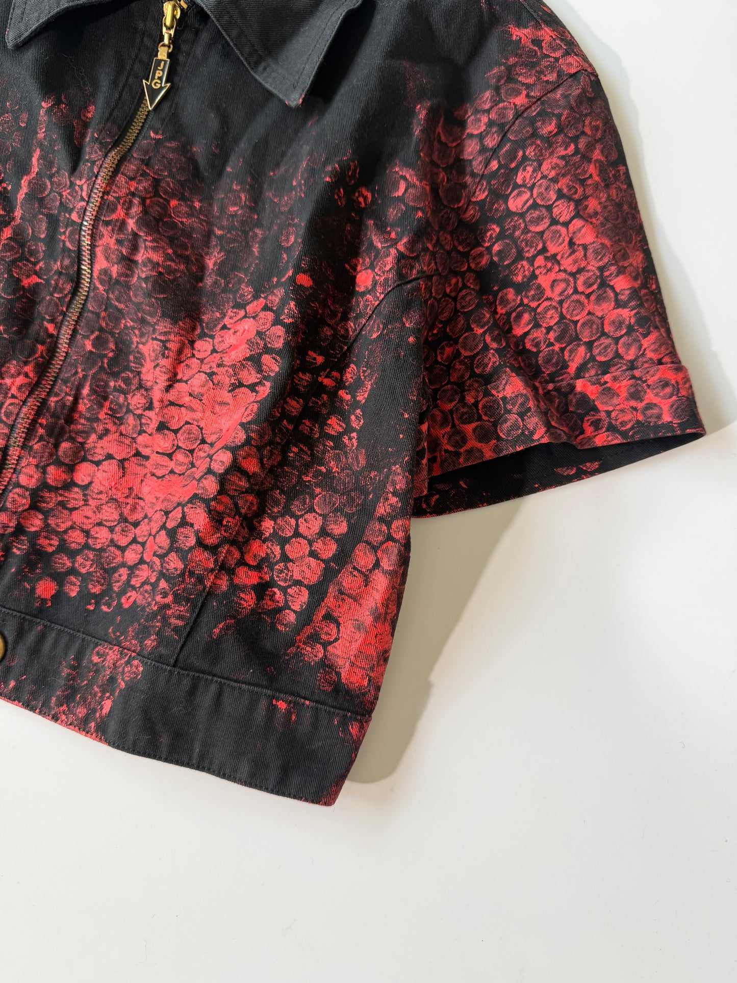 Archive Jean Paul Gaultier Painted Bubble Wrap Crop Jacket