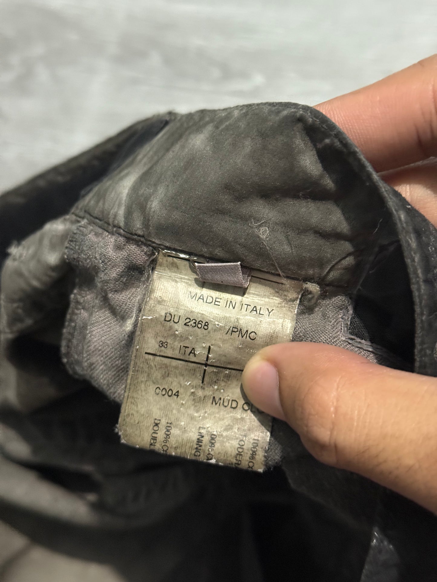 Archival Rick Owens Dirt Dyed Cropped Pants