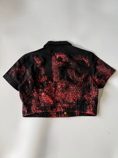 Archive Jean Paul Gaultier Painted Bubble Wrap Crop Jacket