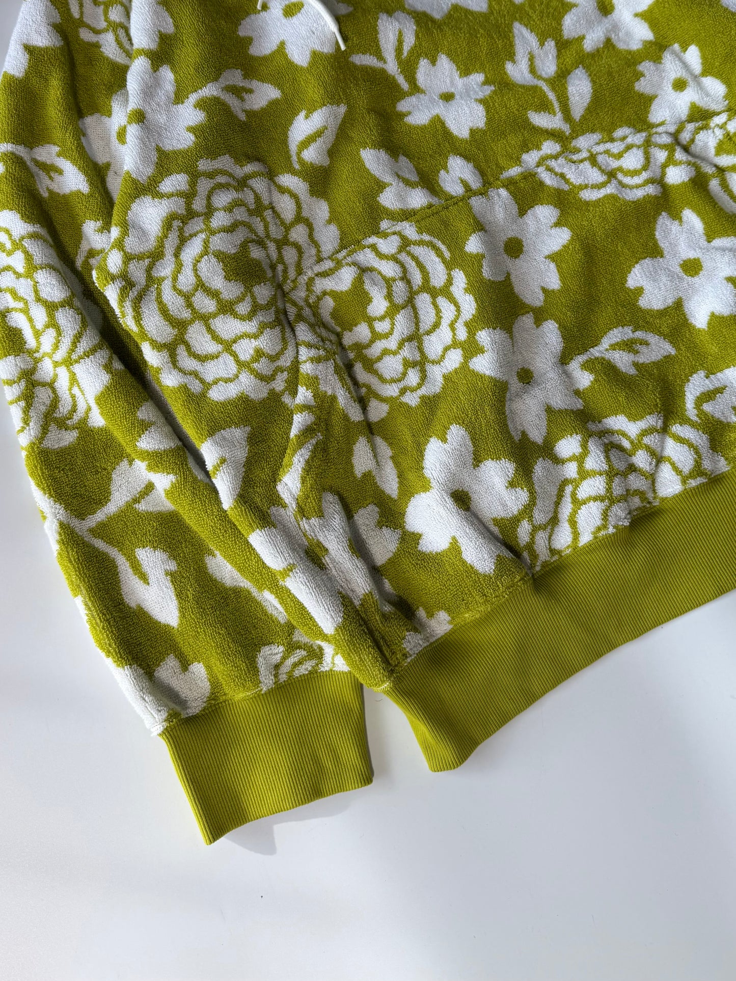 Prada S/S22 Green Floral Print Hoodie