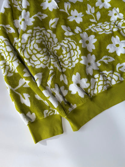 Prada S/S22 Green Floral Print Hoodie