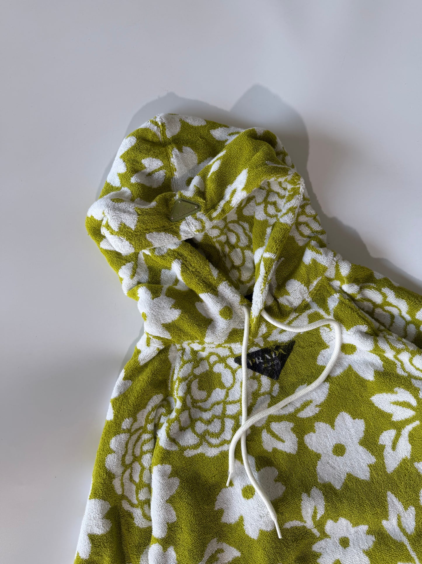 Prada S/S22 Green Floral Print Hoodie