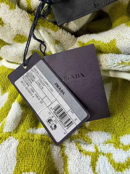 Prada S/S22 Green Floral Print Hoodie