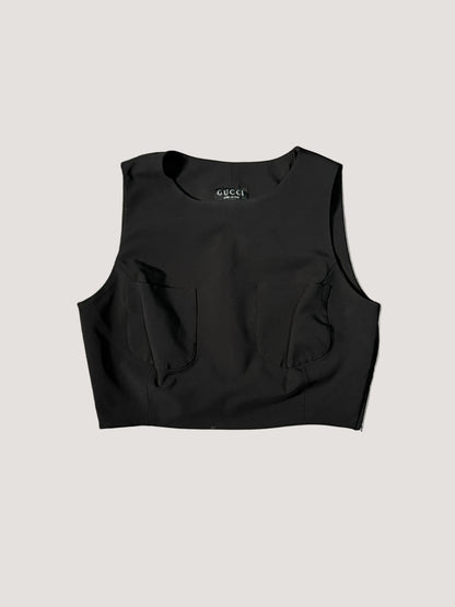 SS1996 Gucci by Tom Ford Silk Black Top