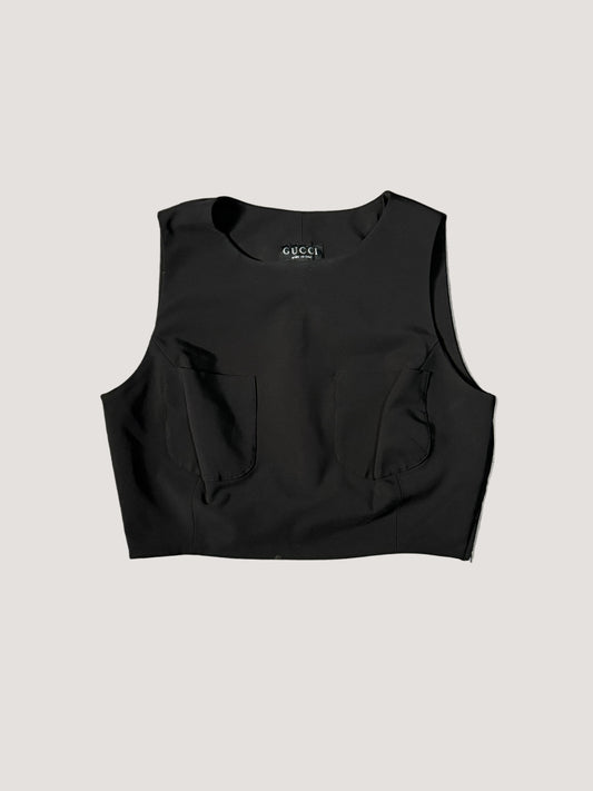 SS1996 Gucci by Tom Ford Silk Black Top