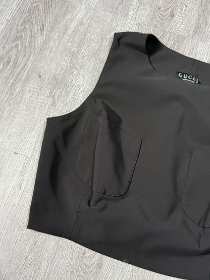 SS1996 Gucci by Tom Ford Silk Black Top