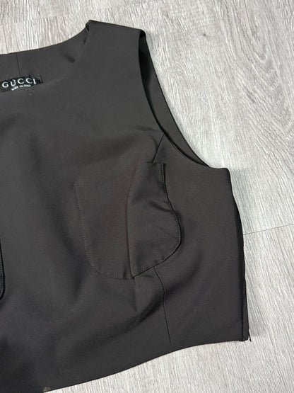 SS1996 Gucci by Tom Ford Silk Black Top