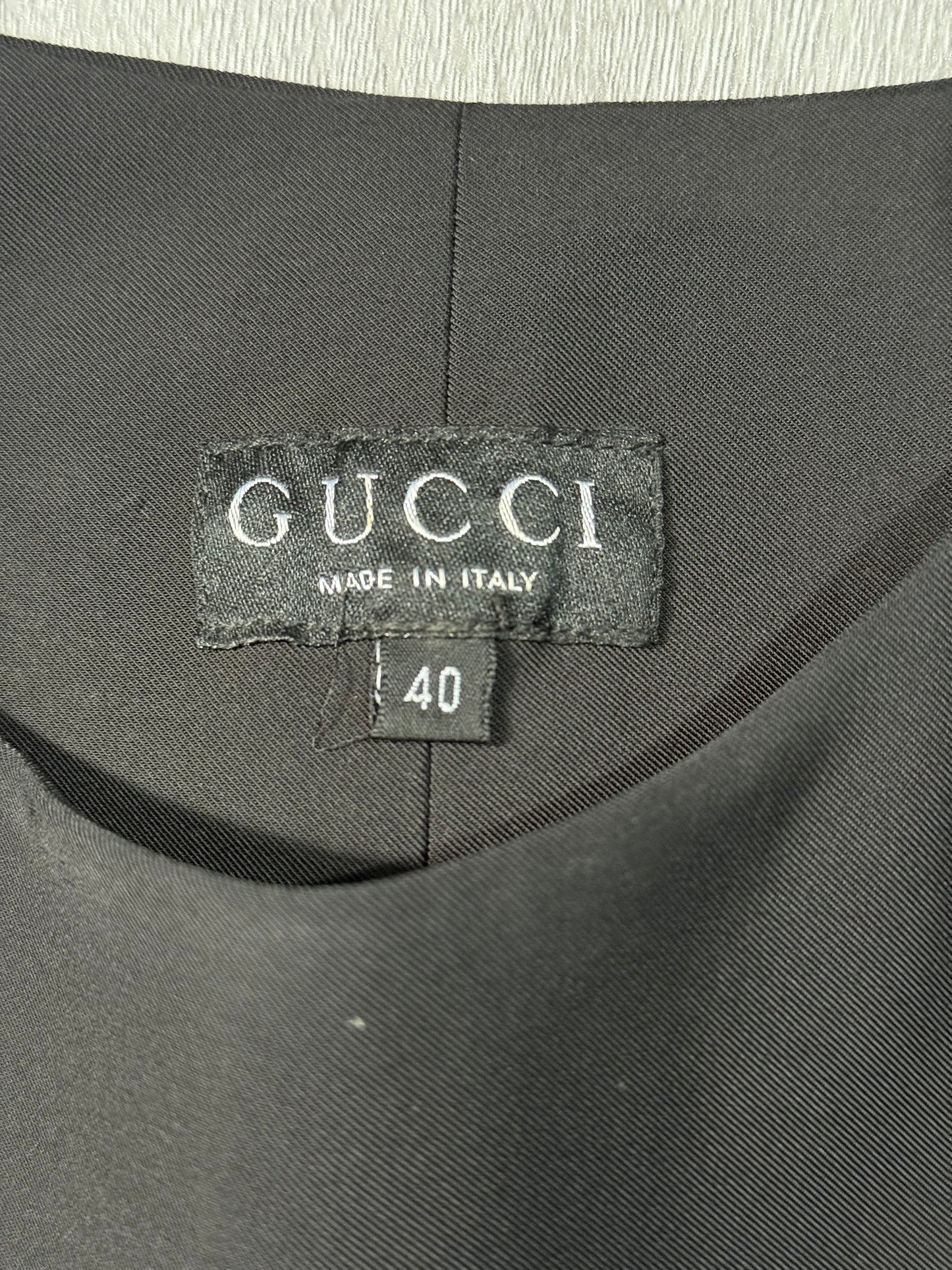 SS1996 Gucci by Tom Ford Silk Black Top