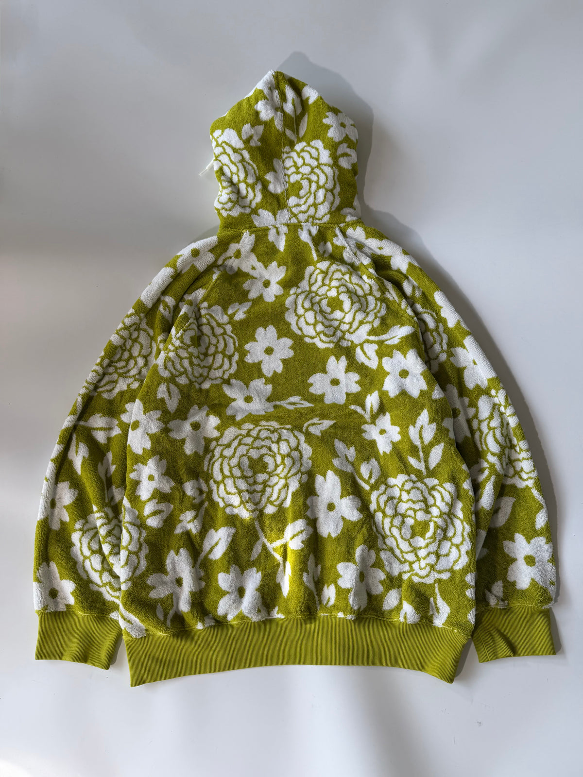 Prada S/S22 Green Floral Print Hoodie