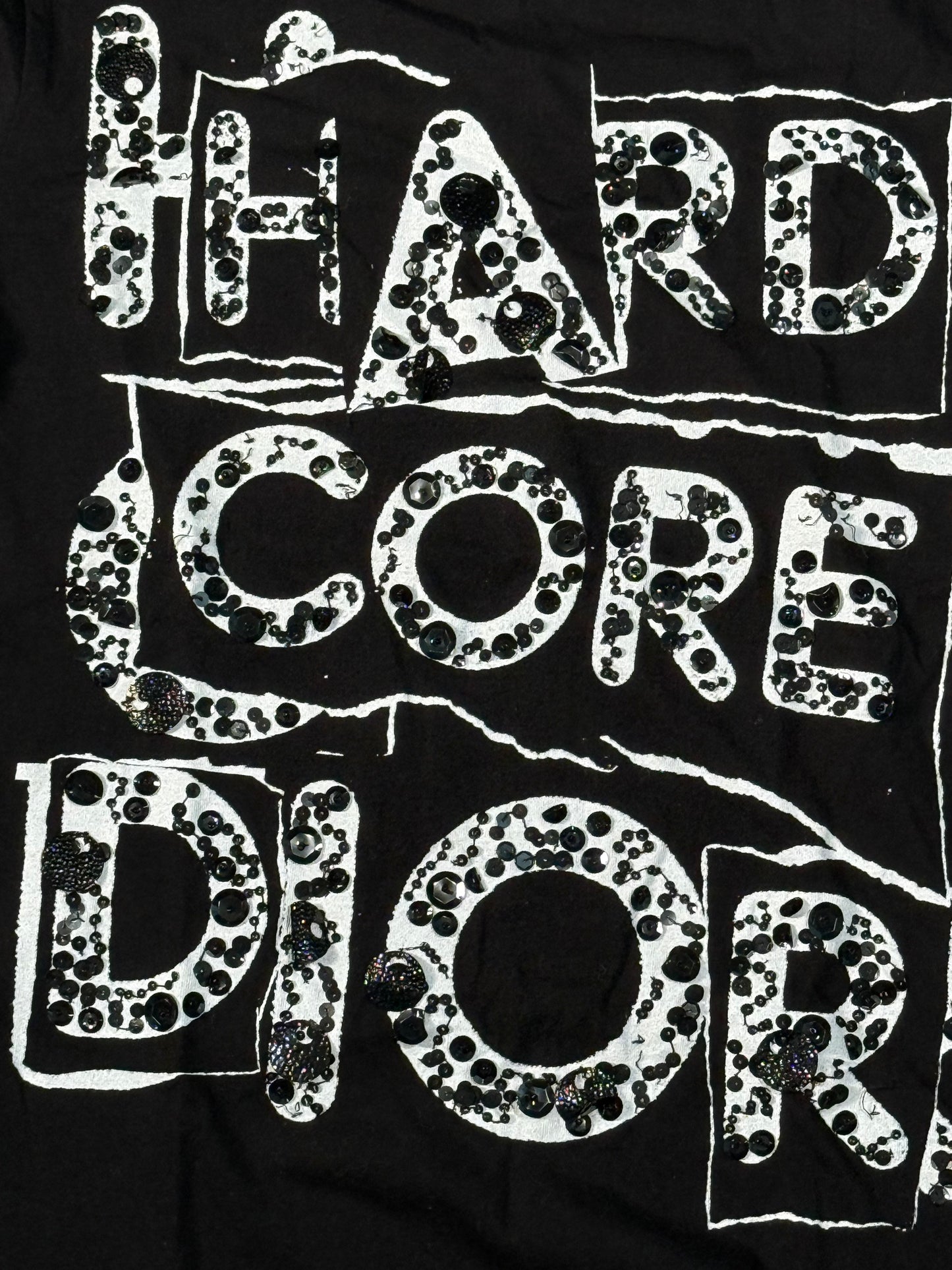 Christian Dior Boutique Hardcore Dior Sequin Black Tank Top