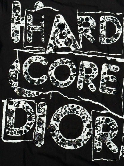 Christian Dior Boutique Hardcore Dior Sequin Black Tank Top