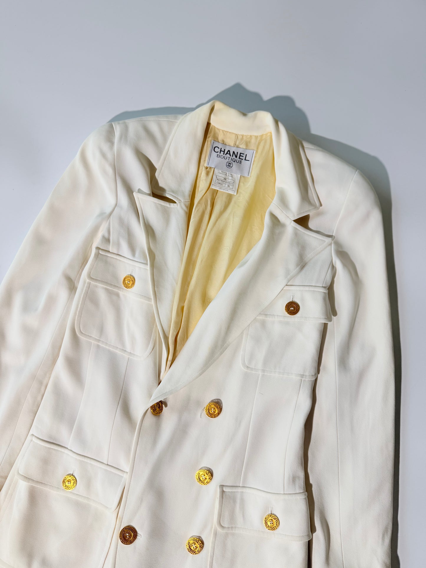 1990’s Chanel Boutique Viscose Double-Breasted Jacket