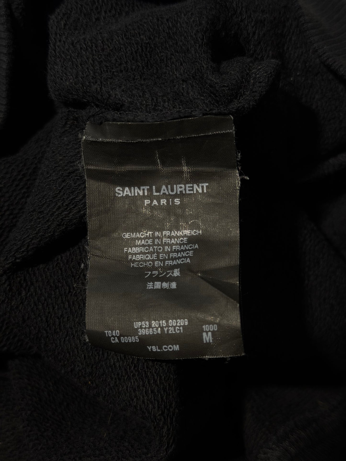 Saint Laurent A/W2015 Black Hoodie