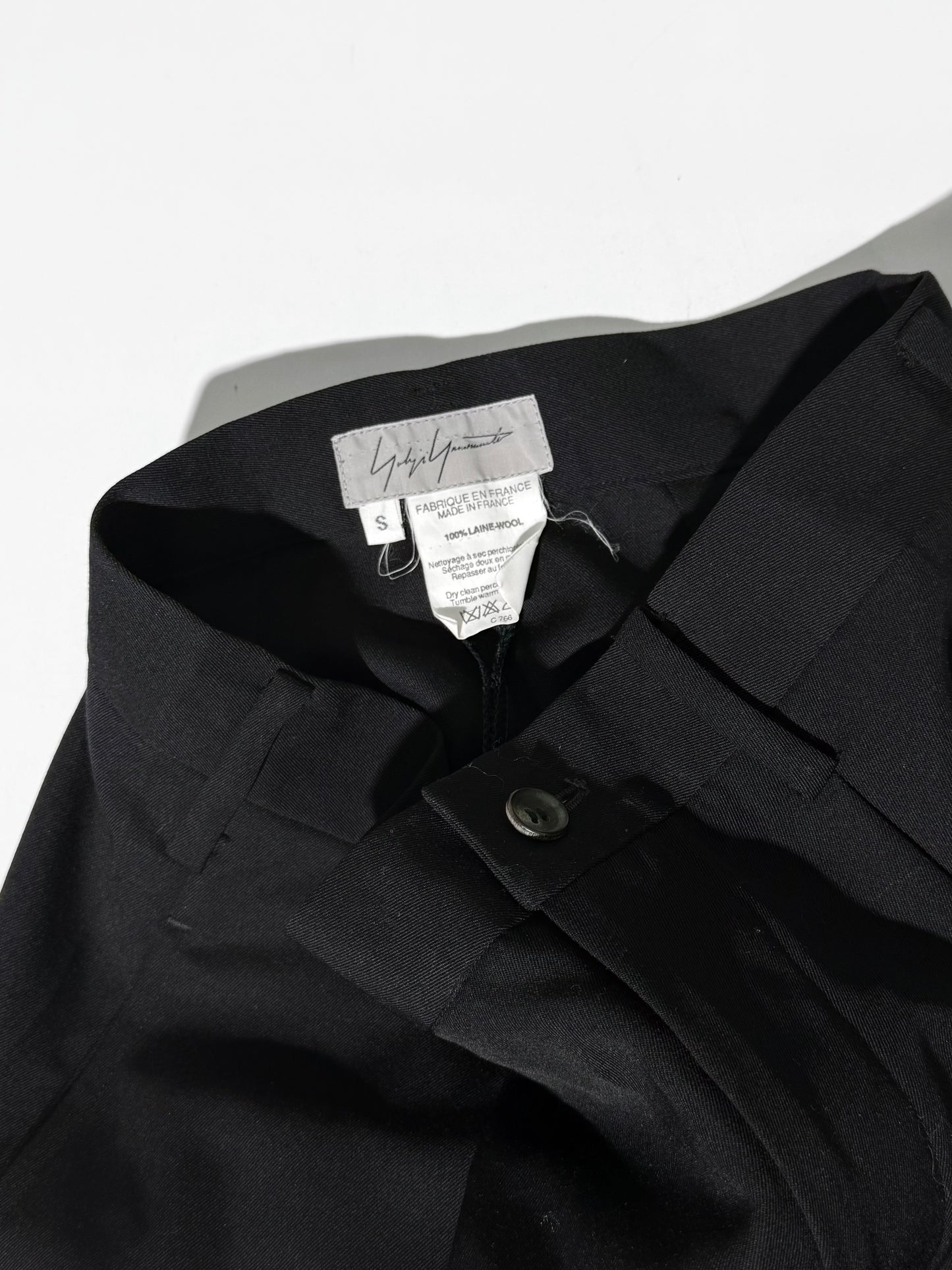 Yohji Yamamoto Black High Waisted Trousers