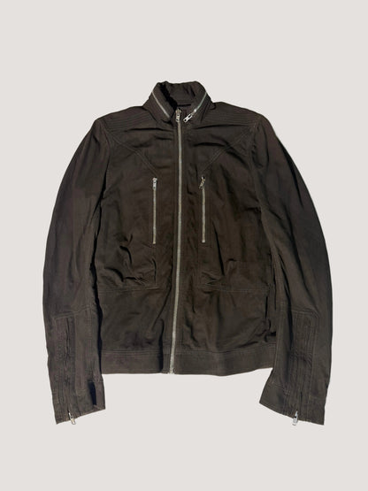 Rick Owens Dark Dust Racer Leather Jacket