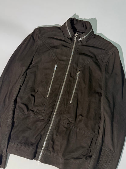 Rick Owens Dark Dust Racer Leather Jacket