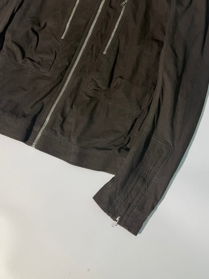 Rick Owens Dark Dust Racer Leather Jacket