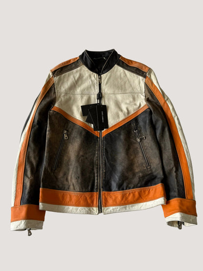 2000’s Dolce & Gabbana Orange Biker Jacket