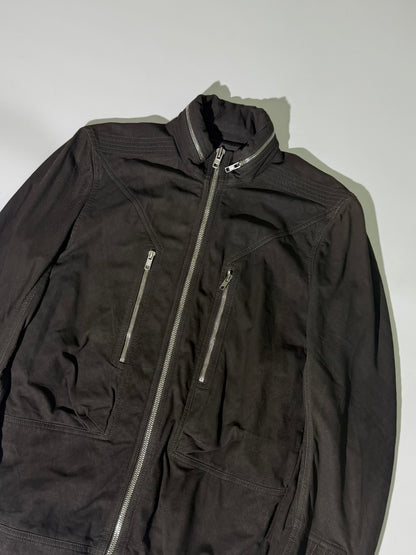 Rick Owens Dark Dust Racer Leather Jacket