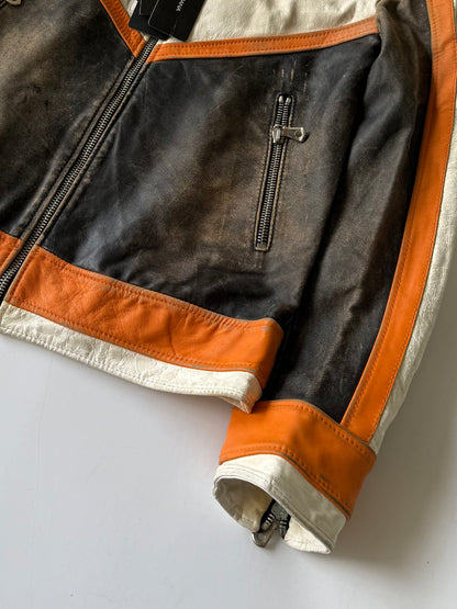 2000’s Dolce & Gabbana Orange Biker Jacket