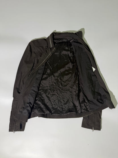 Rick Owens Dark Dust Racer Leather Jacket