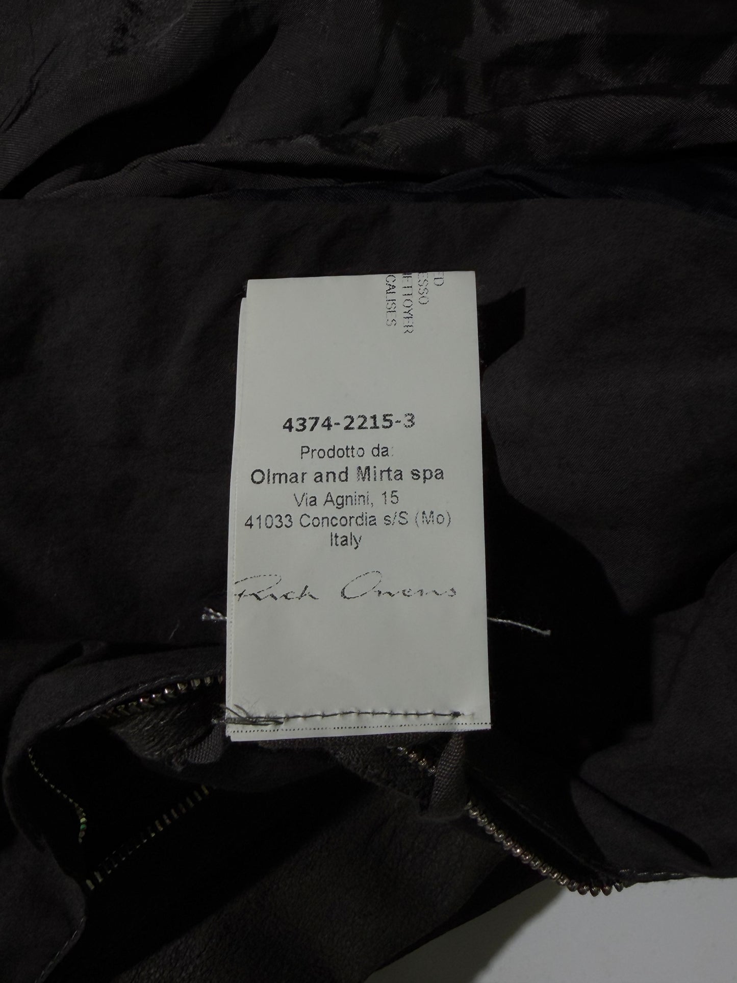 Rick Owens Dark Dust Racer Leather Jacket