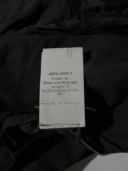 Rick Owens Dark Dust Racer Leather Jacket