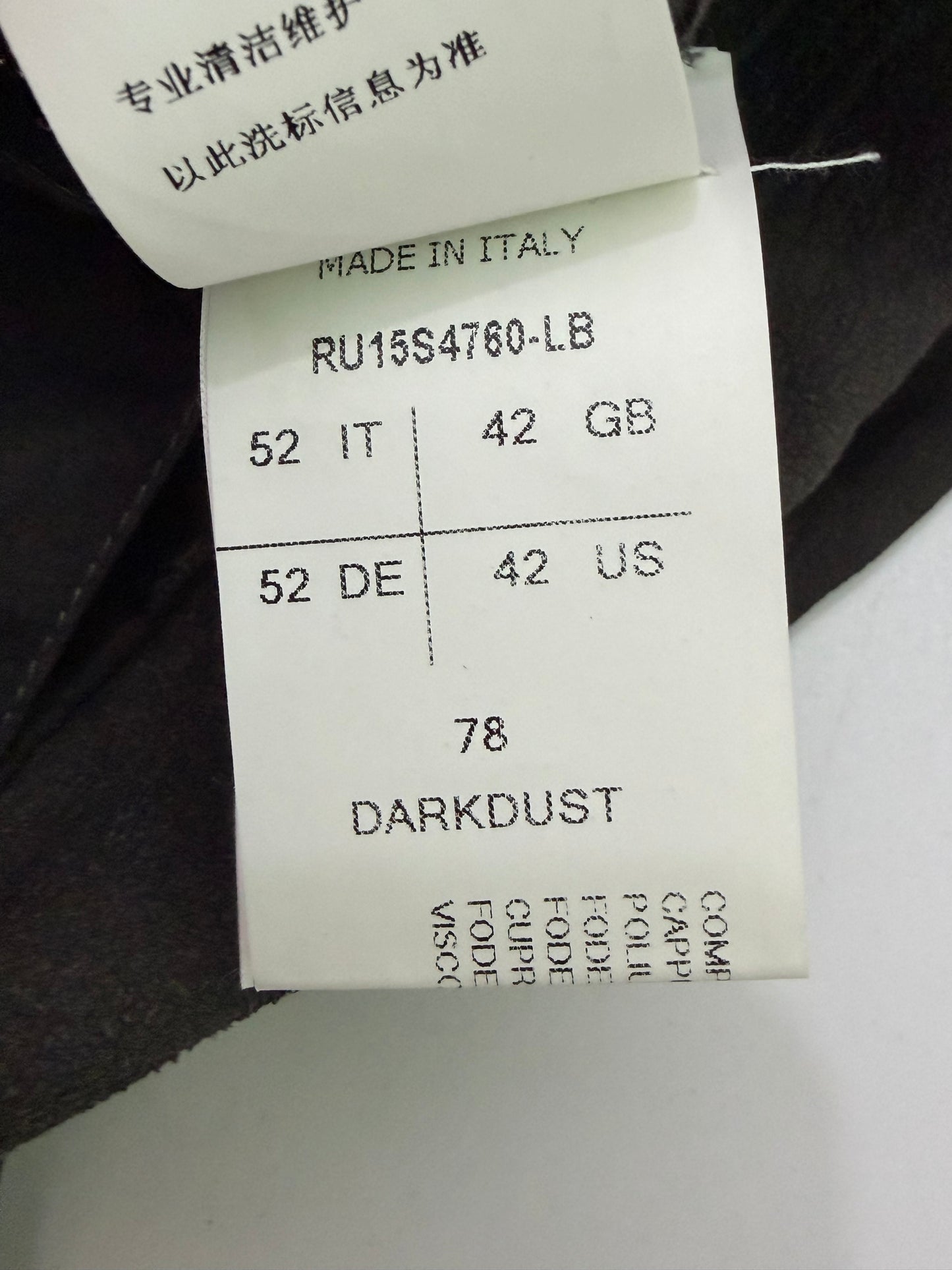 Rick Owens Dark Dust Racer Leather Jacket