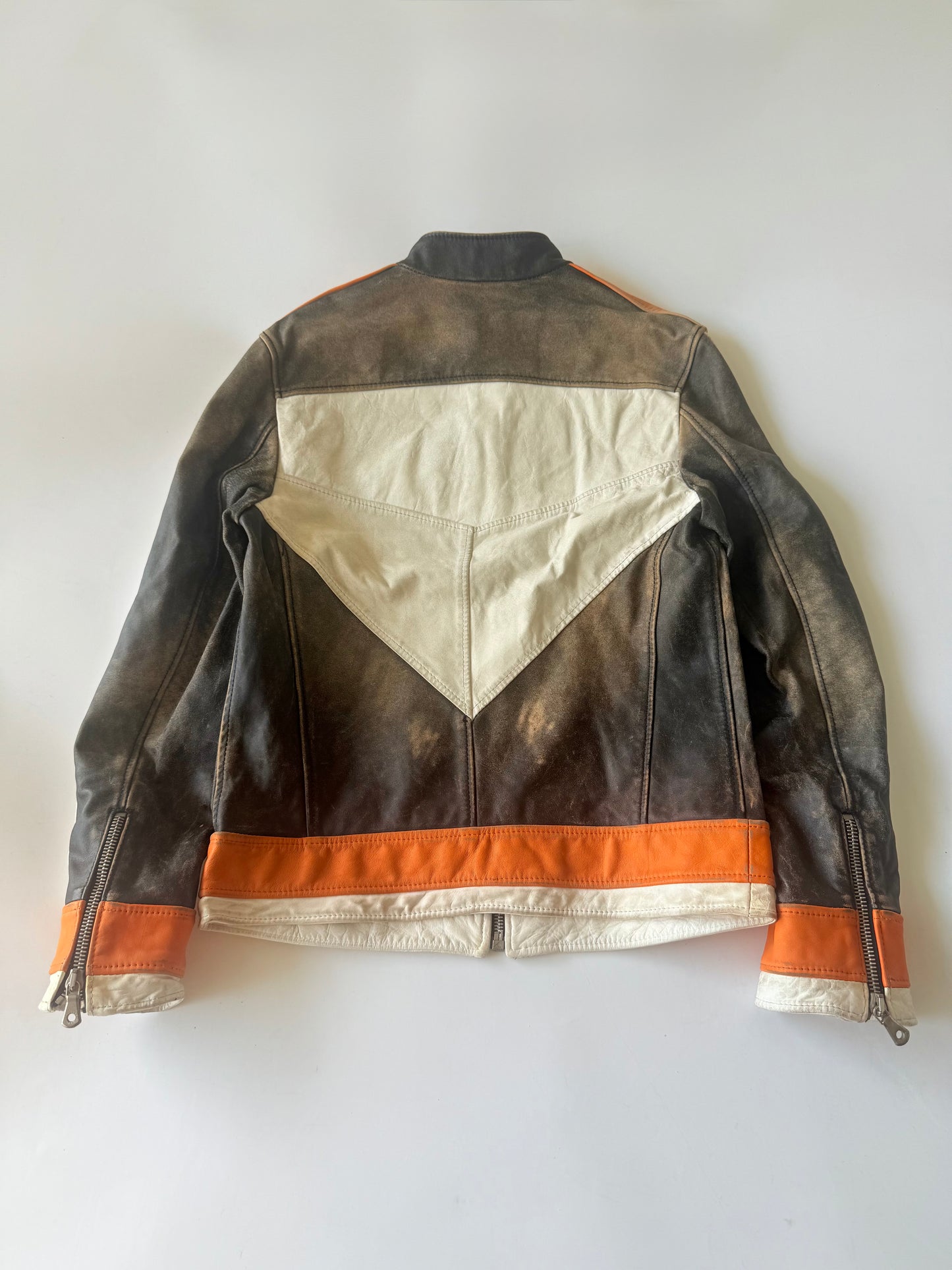 2000’s Dolce & Gabbana Orange Biker Jacket