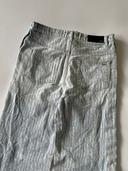 Amiri Jacquard Snap-Off Jeans