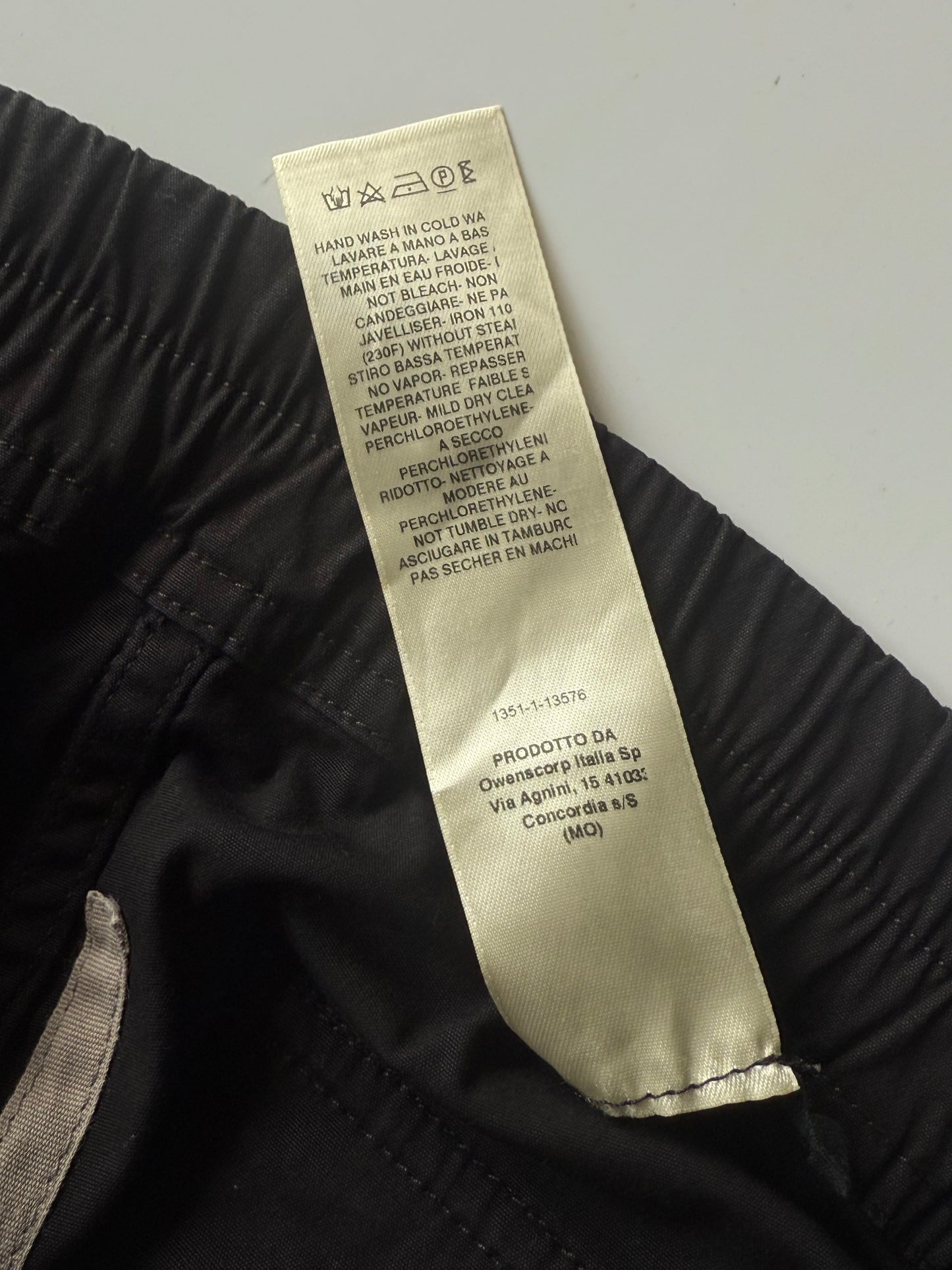 Rick Owens Black Cargo Pants
