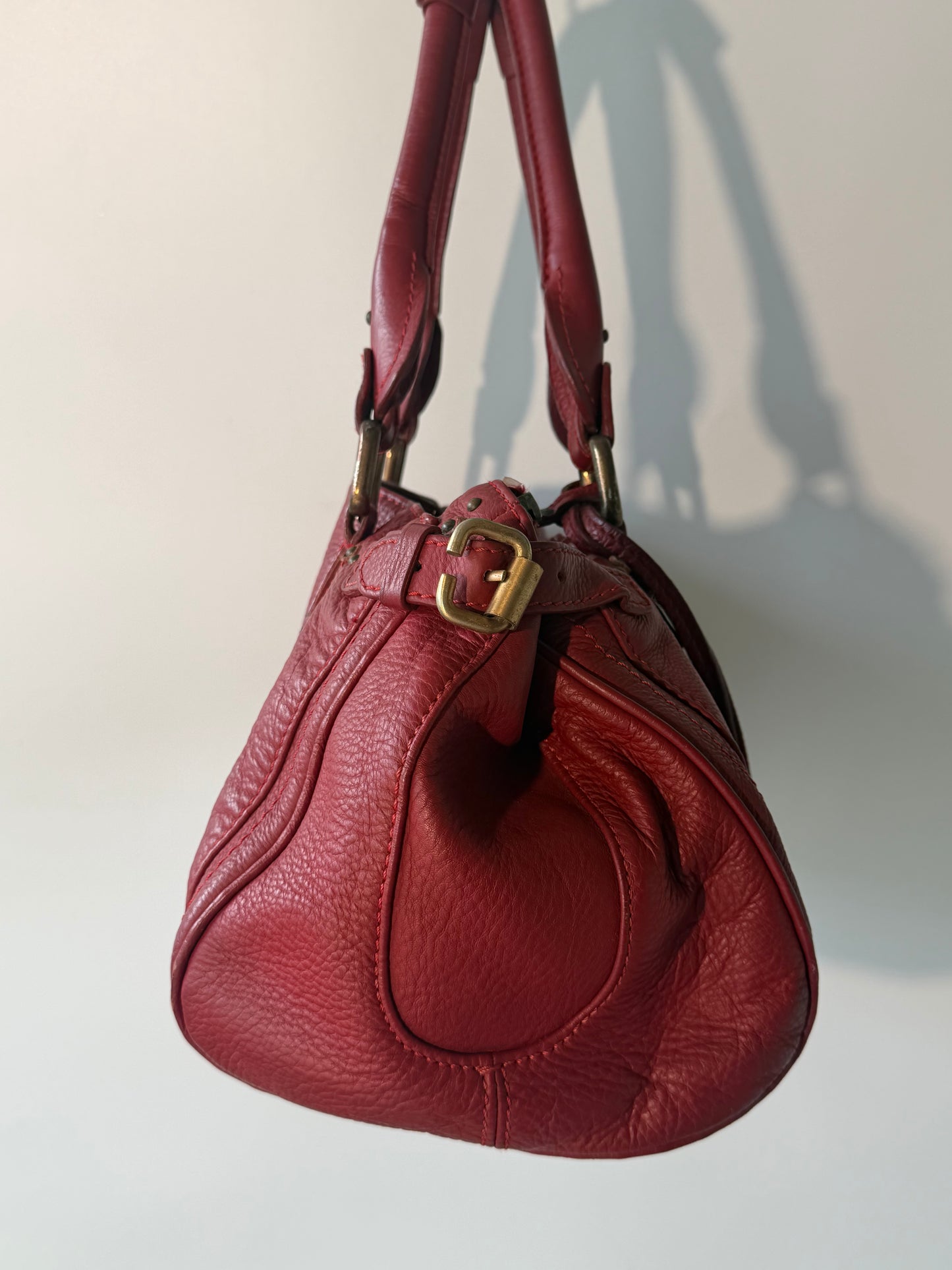Chloe Red Paddington Medium Satchel Bag