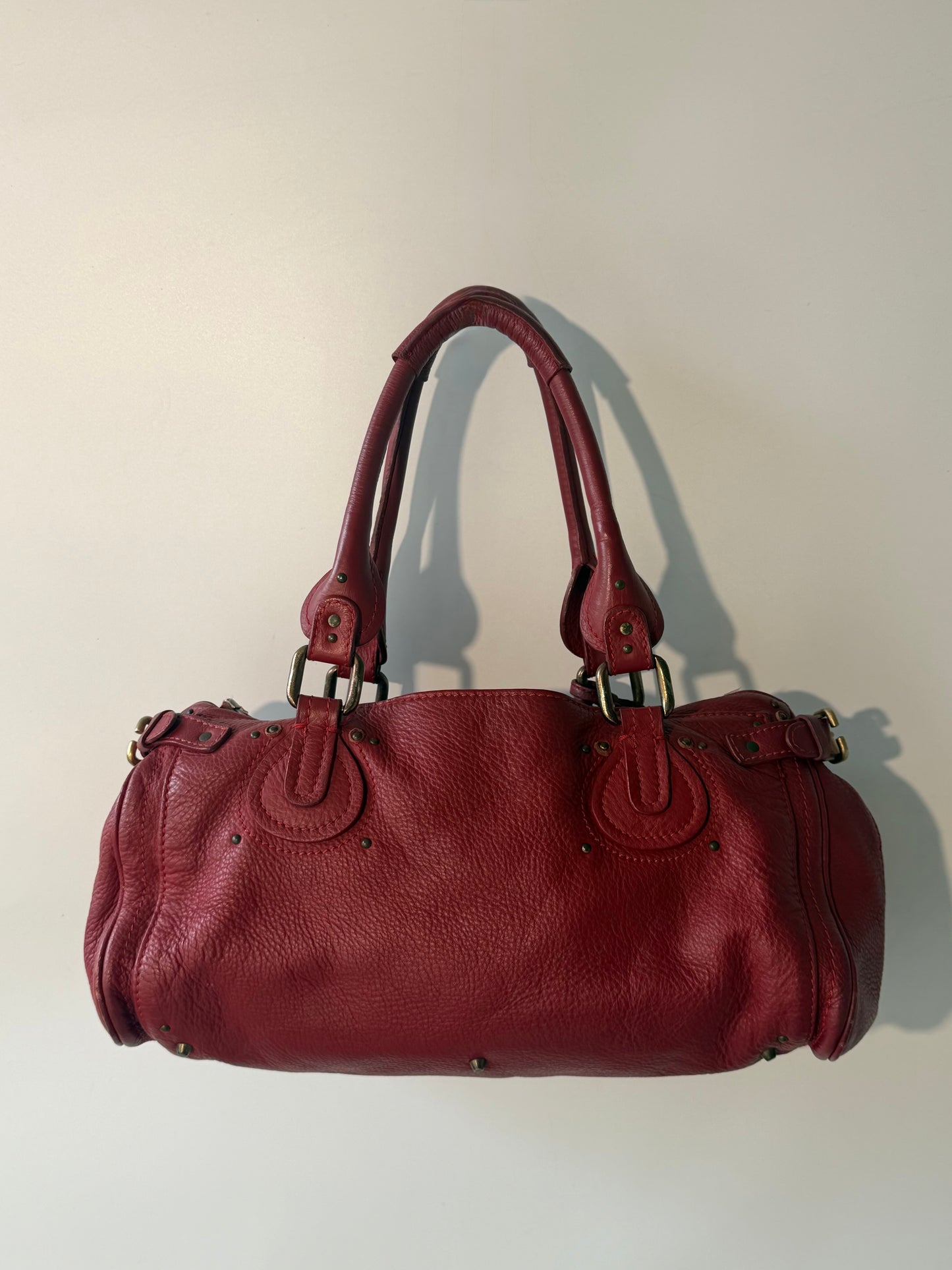 Chloe Red Paddington Medium Satchel Bag
