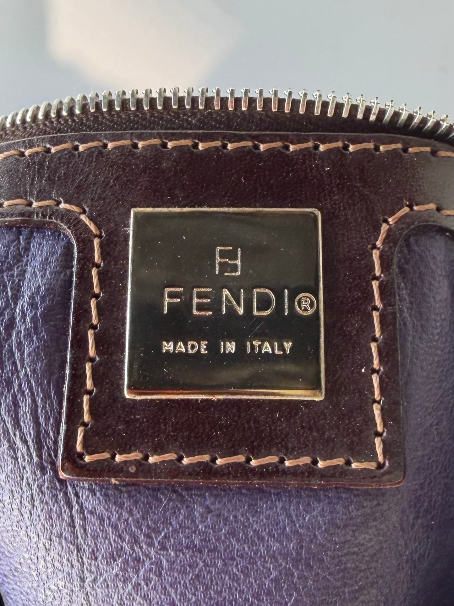 Vintage Fendi Purple Knit Baguette