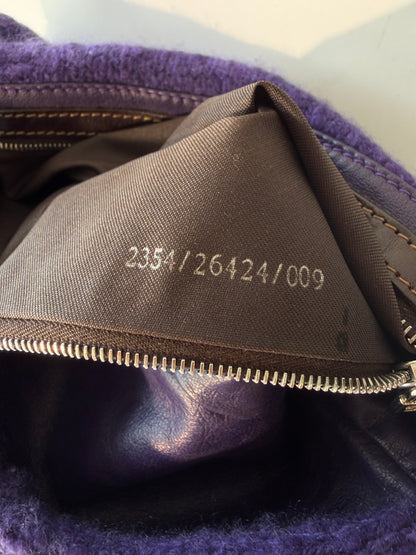 Vintage Fendi Purple Knit Baguette