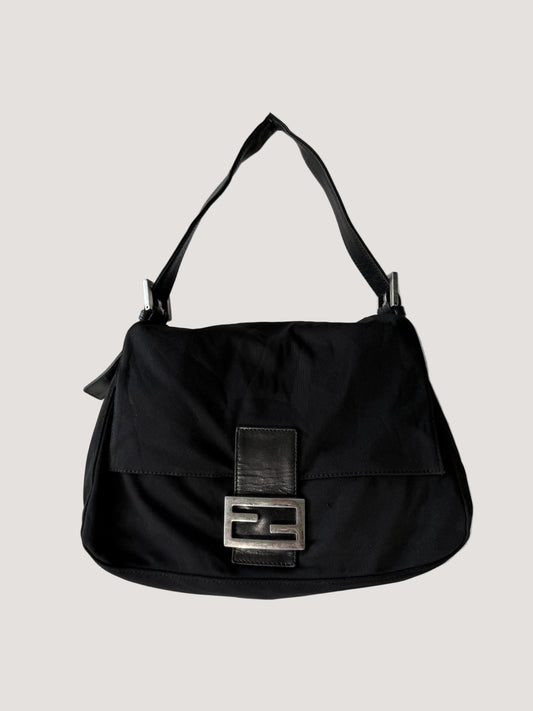 Fendi Black Neoprene Mamma Baguette