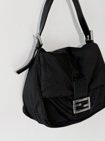 Fendi Black Neoprene Mamma Baguette
