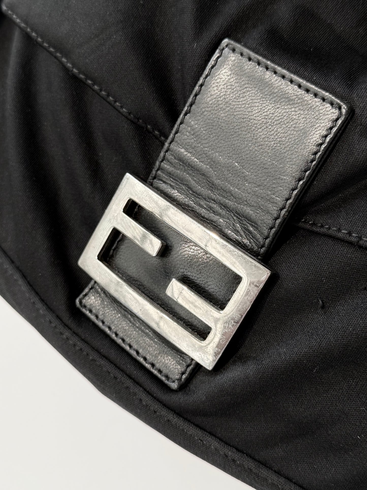 Fendi Black Neoprene Mamma Baguette