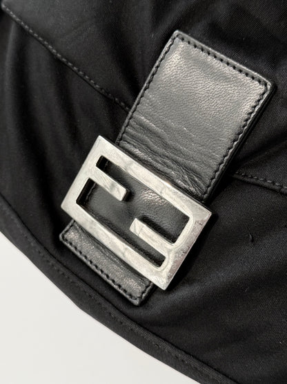 Fendi Black Neoprene Mamma Baguette